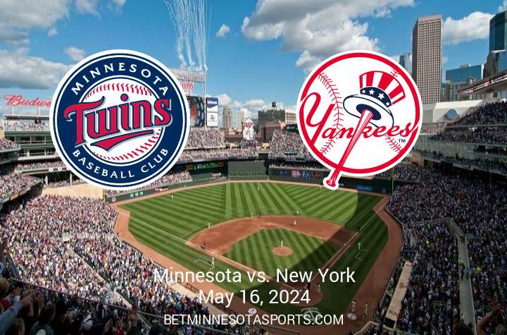 Upcoming MLB Showdown: Yankees vs Twins on May 16, 2024 at 1:10 PM